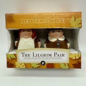 The Pilgrim Pair Salt & Pepper Shakers Limited‎ Edition LiLGRIM Publix New